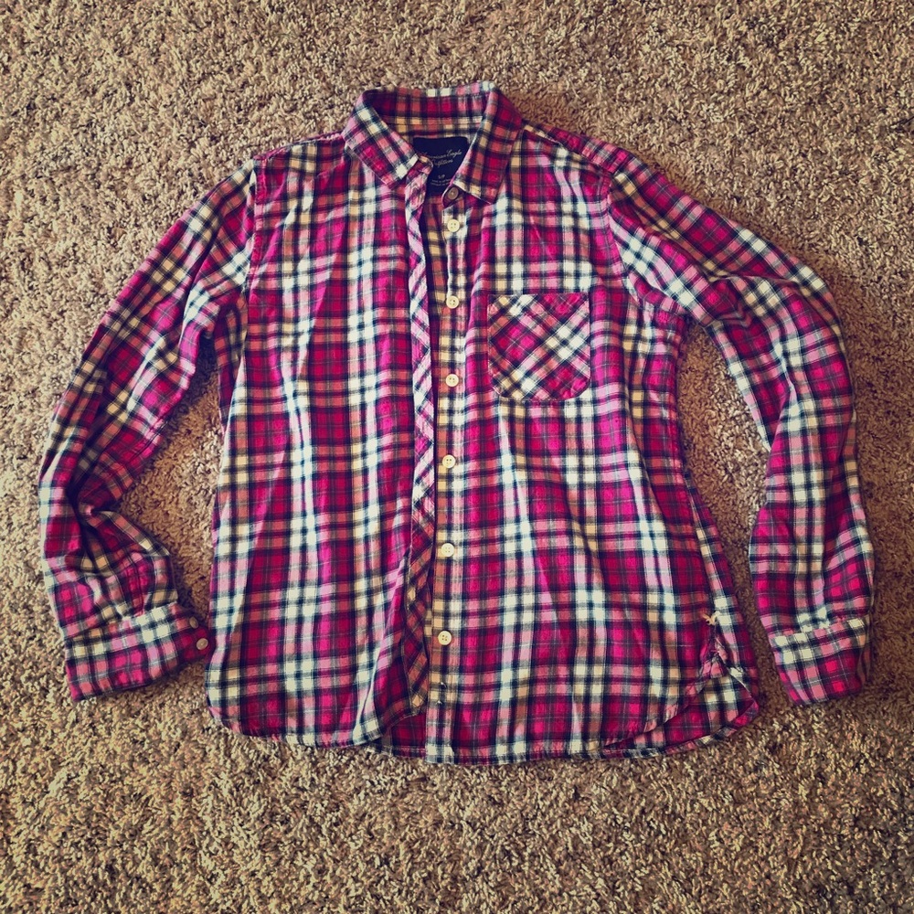 Pink American Eagle Flannel